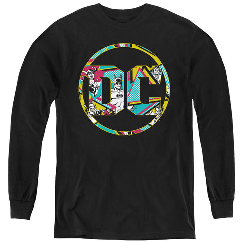 Batman/80s Bat Logo-youth Long Sleeve-black