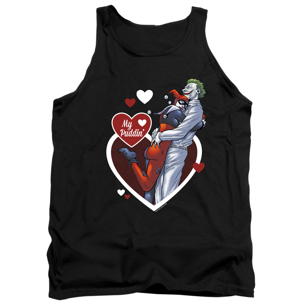 Batman/my Puddin-adult Tank-black