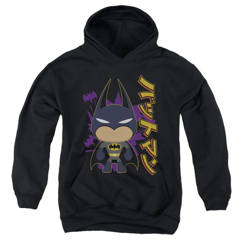 Batman/cute Kanji-youth Pull-over Hoodie-black