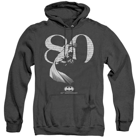 Batman/80 Wall-adult Heather Hoodie-black