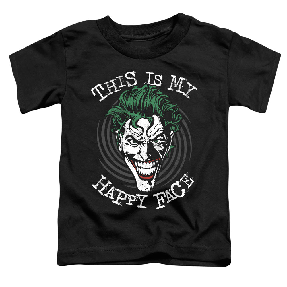 Batman/maniacal Spiral-s/s Toddler Tee-black