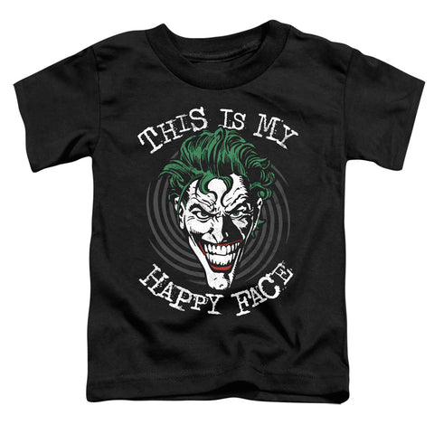 Batman/maniacal Spiral-s/s Toddler Tee-black