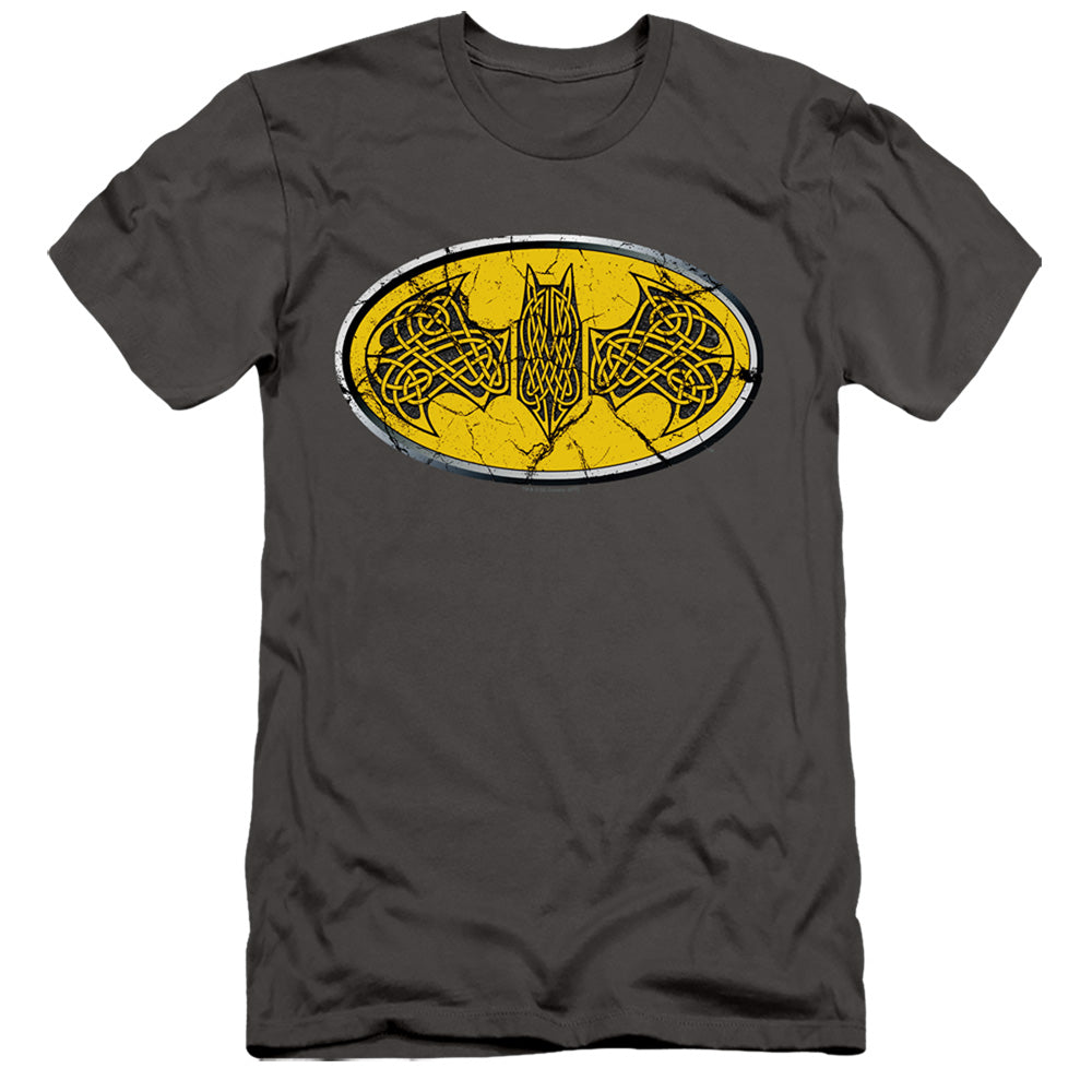 Batman/celtic Shield - S/s Adult 30/1 - Charcoal