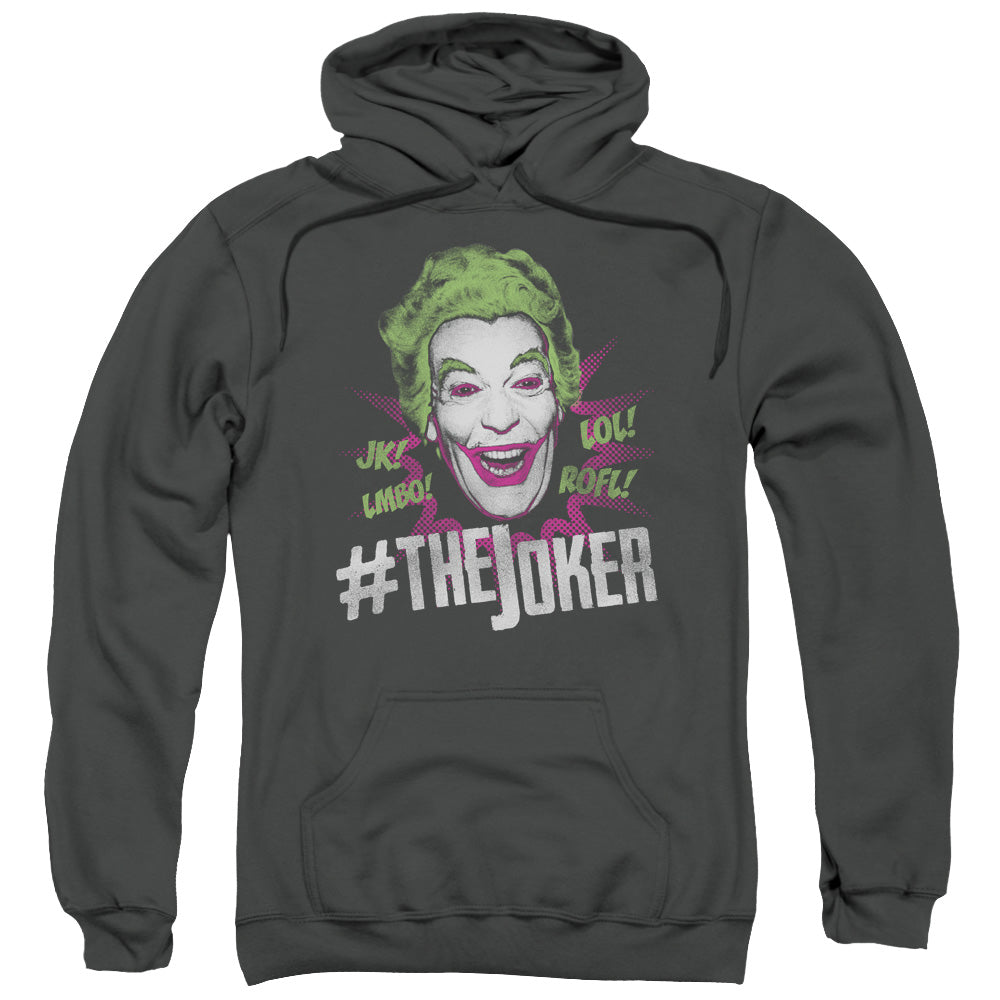 Batman Classic Tv/#joker-adult Pull-over Hoodie-charcoal