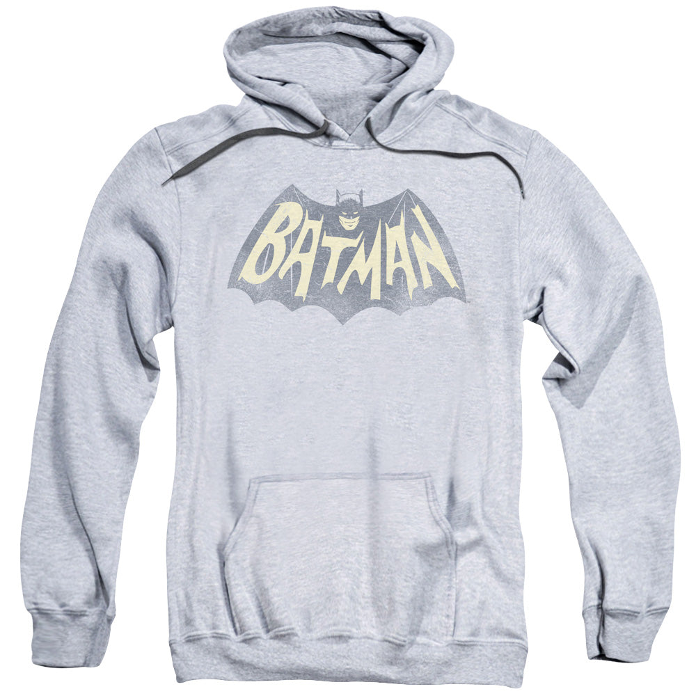 Batman Classic Tv/show Logo-adult Pull-over Hoodie-athletic Heather
