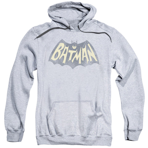 Batman Classic Tv/show Logo-adult Pull-over Hoodie-athletic Heather