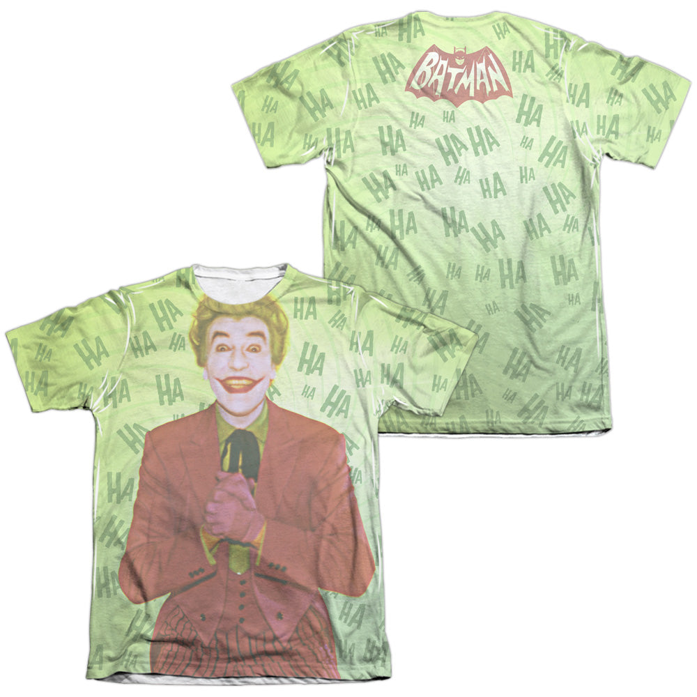 Batman Classic Tv/jokes On You (front/back Print)-adult Poly/cotton S/s Tee-white