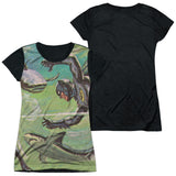 Junior Cap Sleeve 100% Poly Black Back