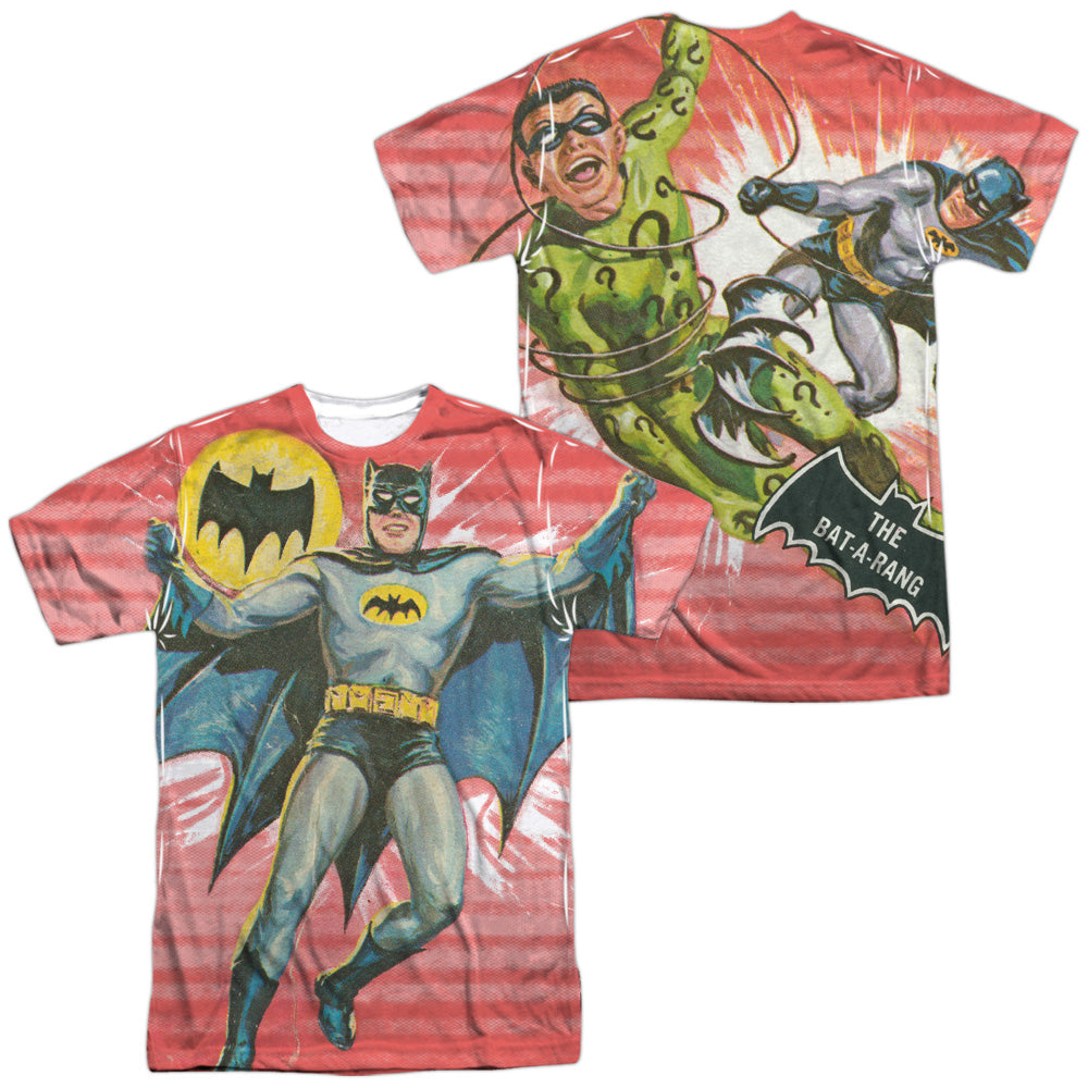 Batman Classic Tv/wrong Question (front/back Print)-s/s Adult Poly Crew-white