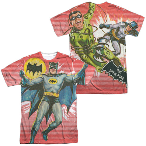 Batman Classic Tv/wrong Question (front/back Print)-s/s Adult Poly Crew-white