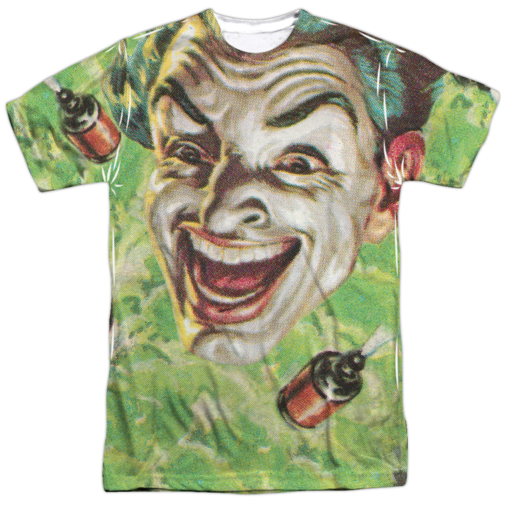 Batman Classic Tv/laugh Gas-s/s Adult Poly Crew-white