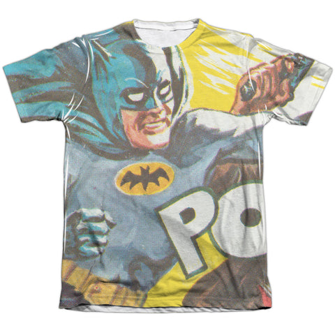 Batman Classic Tv/on The Chin-adult Poly/cotton S/s Tee-white