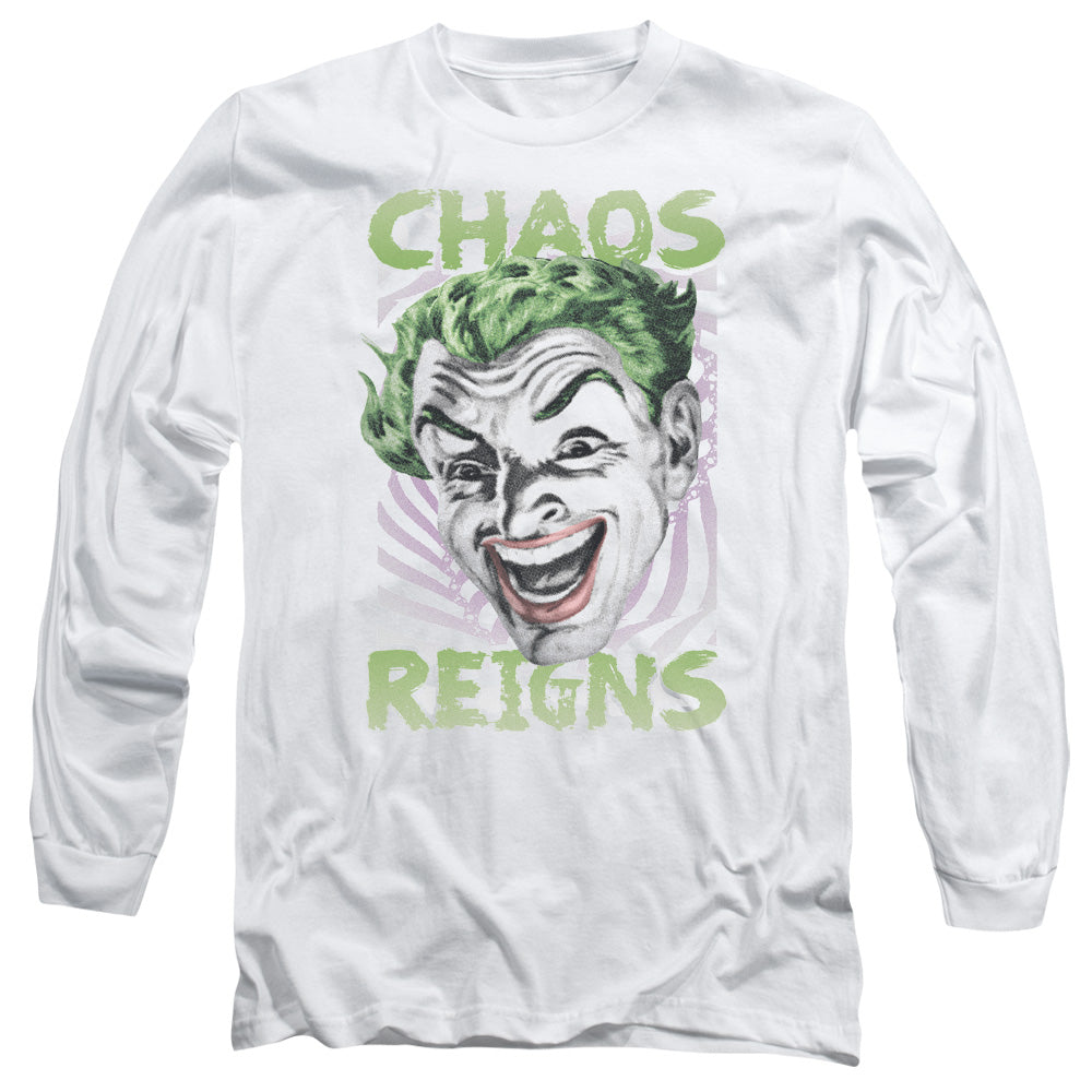 Batman Classic Tv/chaos Reigns-l/s Adult 18/1-white