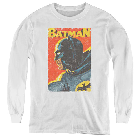 Batman Classic Tv/vintman-youth Long Sleeve Tee-white
