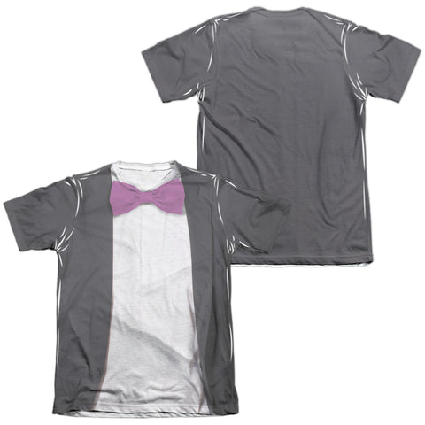 Batman Classic Tv/penguin Uniform (front/back Print)-adult Poly/cotton S/s Tee-white