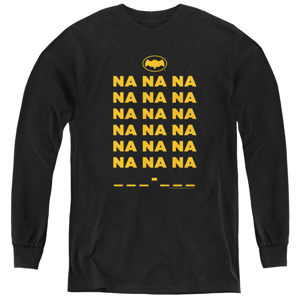Batman Classic Tv/na Na Na-youth Long Sleeve Tee-black