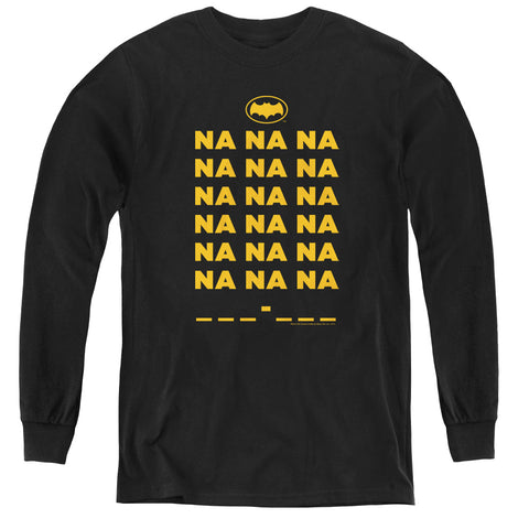 Batman Classic Tv/na Na Na-youth Long Sleeve Tee-black