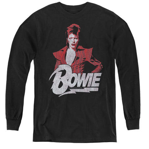 David Bowie/diamond David-youth Long Sleeve Tee-black