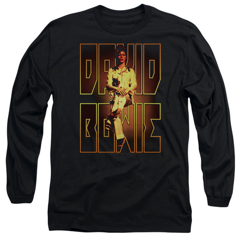 David Bowie/perched-l/s Adult 18/1-black