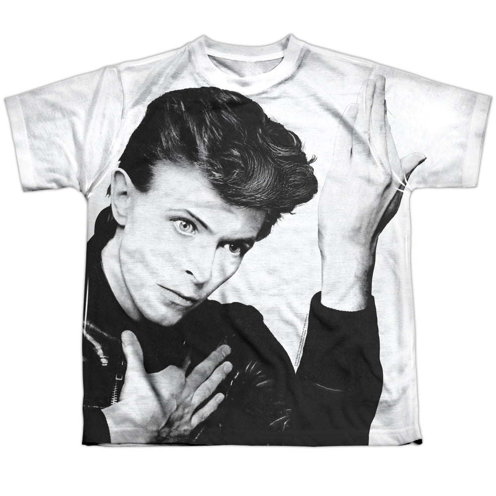 David Bowie/hero-s/s Youth Poly Crew-white