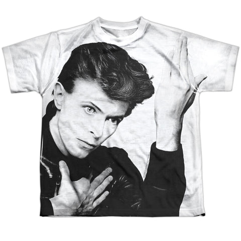 David Bowie/hero-s/s Youth Poly Crew-white