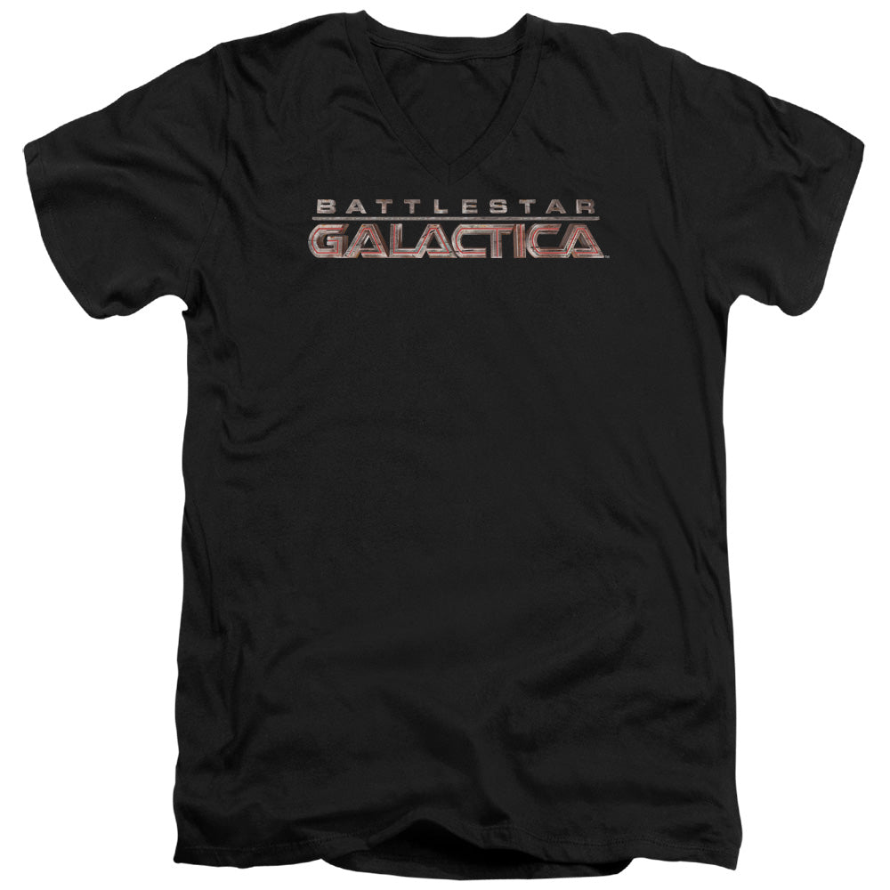 Bsg/logo - S/s Adult V-neck - Black