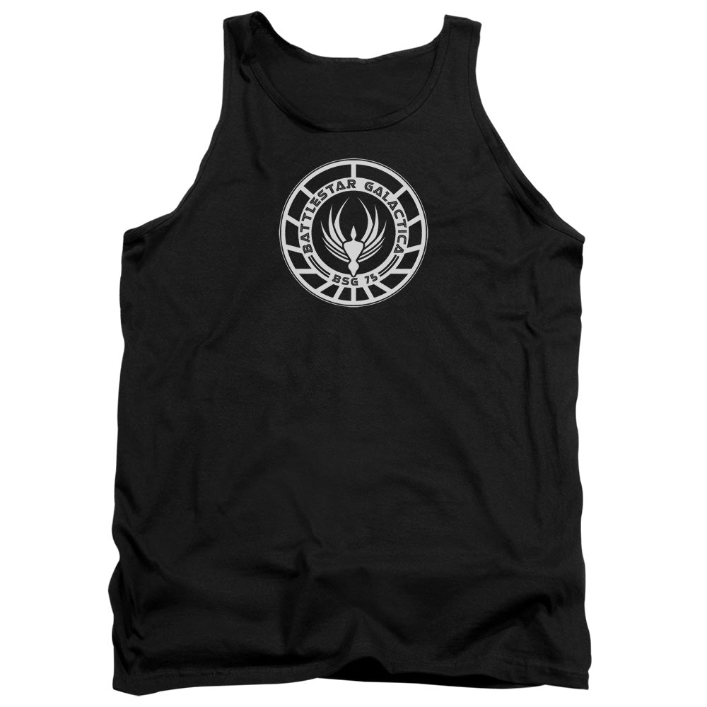Bsg/galactica Badge - Adult Tank - Black