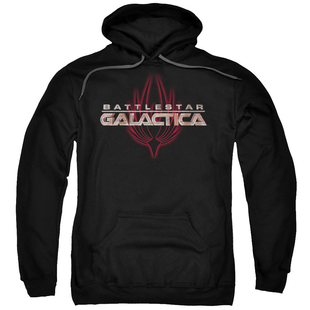 Bsg/logo With Phoenix-adult Pull-over Hoodie-black