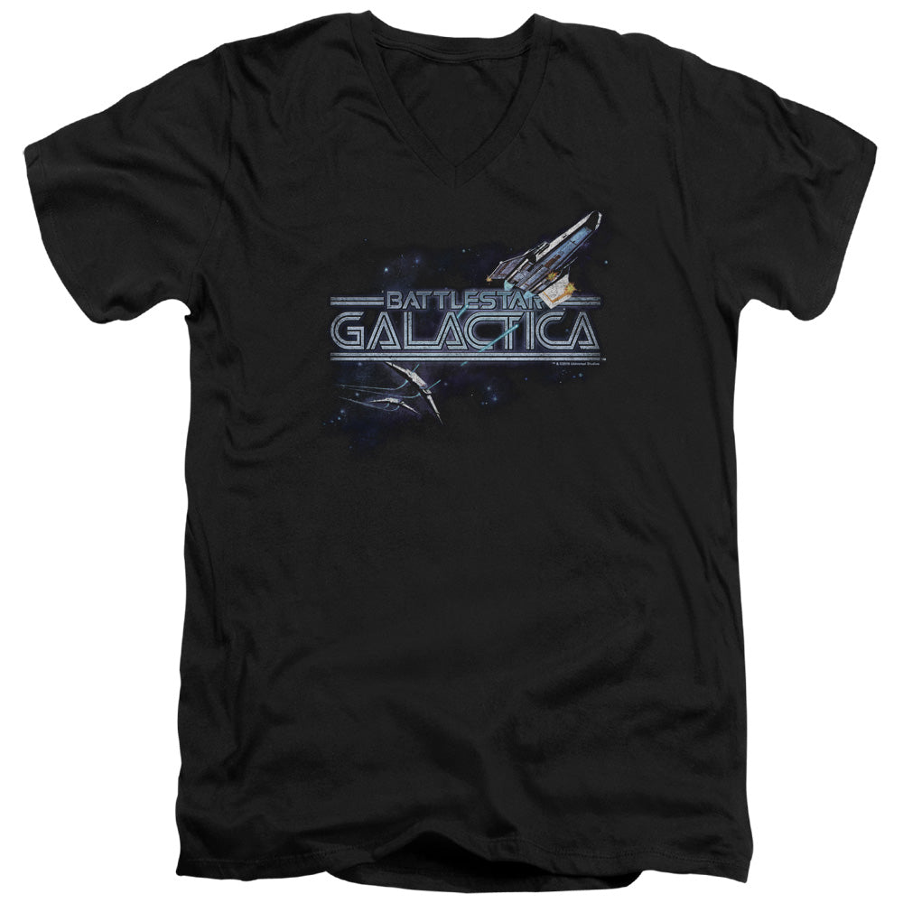 Bsg/cylon Persuit - S/s Adult V-neck - Black
