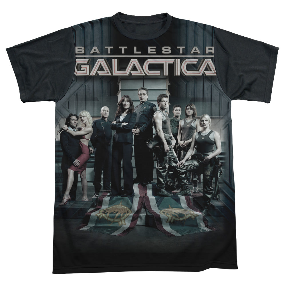 Bsg/fallen Leader-s/s Adult White Front Black Back  -white
