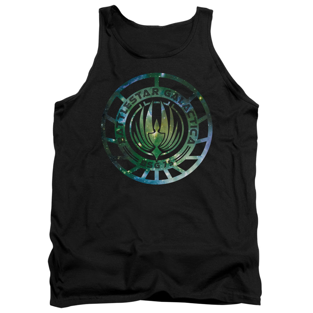 Battlestar Galactica (new)/galaxy Emblem-adult Tank-black