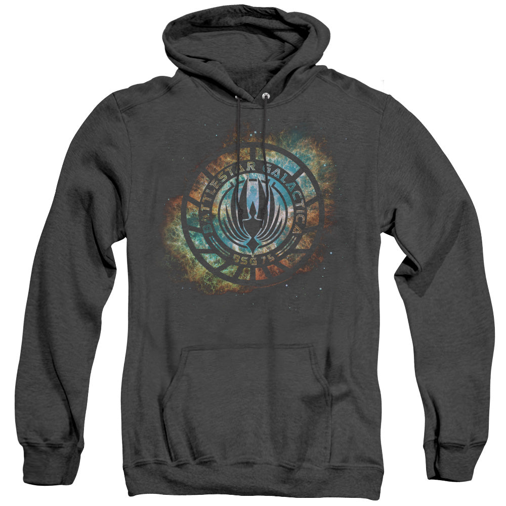 Battlestar Galactica (new)/emblem Knock-out-adult Heather Hoodie-black