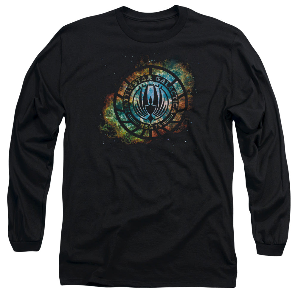 Battlestar Galactica (new)/emblem Knock-out-l/s Adult 18/1-black