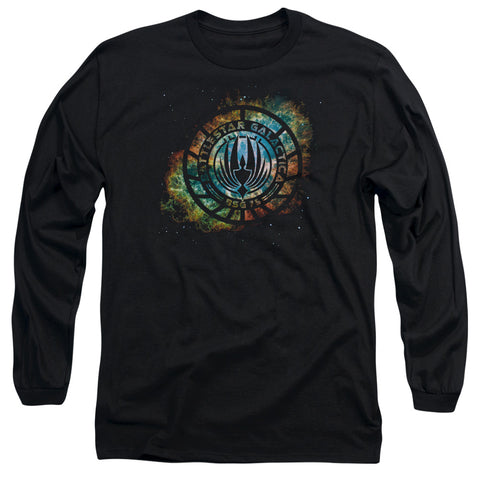 Battlestar Galactica (new)/emblem Knock-out-l/s Adult 18/1-black