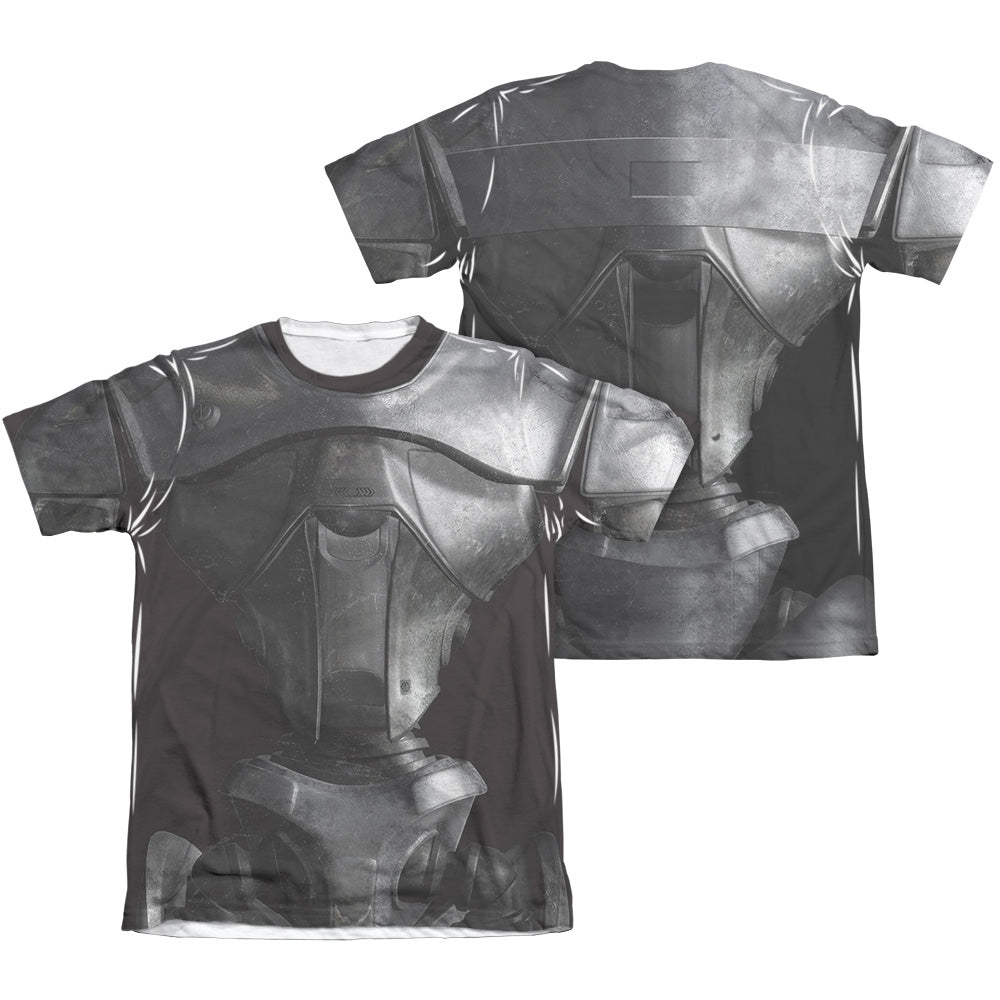 Bsg (new)/new Cylon (front/back Print)-adult Poly/cotton S/s Tee-white
