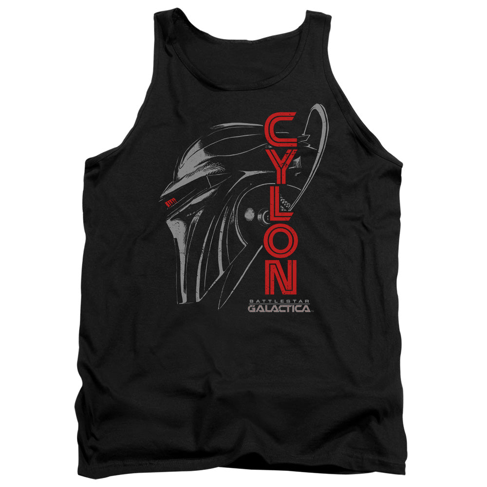 Bsg/cylon Face-adult Tank-black