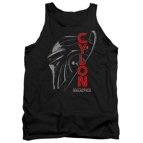 Bsg/cylon Face-adult Tank-black
