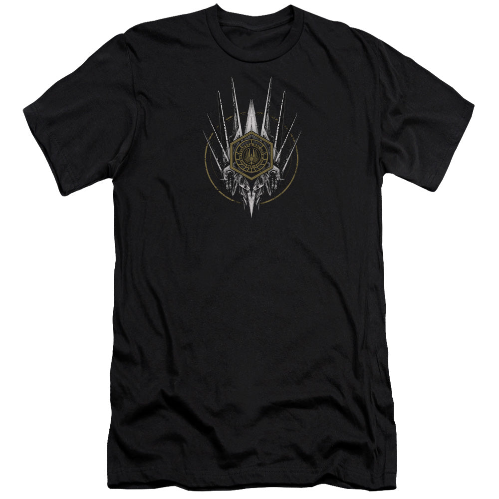 Bsg/crest Of Ships-premuim Canvas Adult Slim Fit 30/1-black