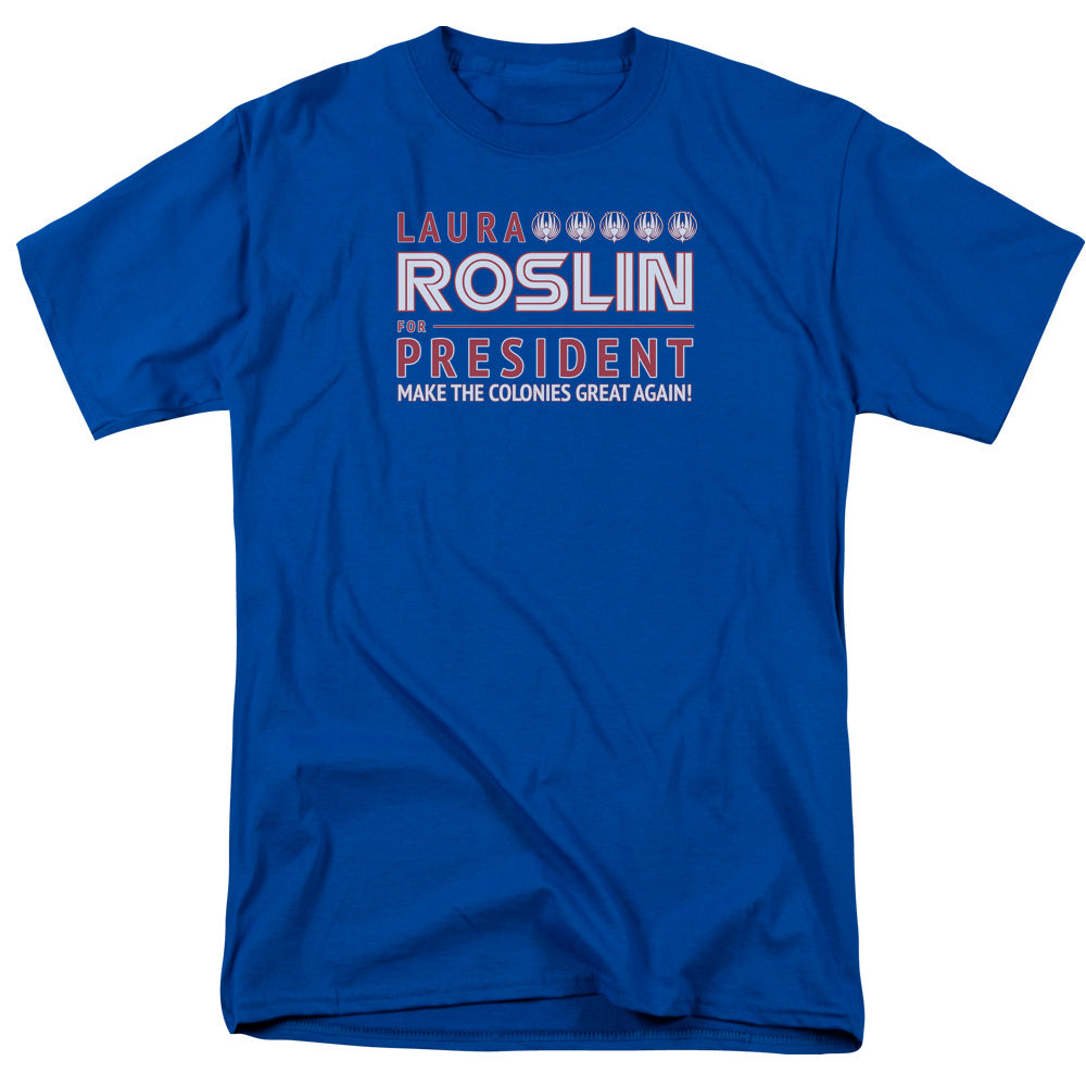 Bsg/roslin For President-s/s Adult 18/1-royal Blue