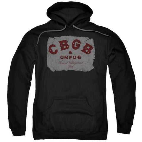 Cbgb/crumbled Logo-adult Pull-over Hoodie-black