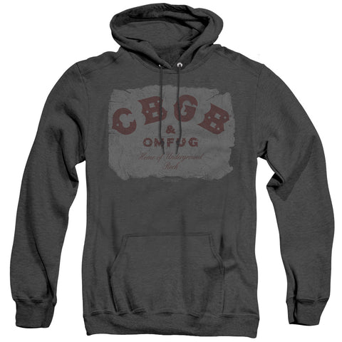 Cbgb/crumbled Logo-adult Heather Hoodie-black