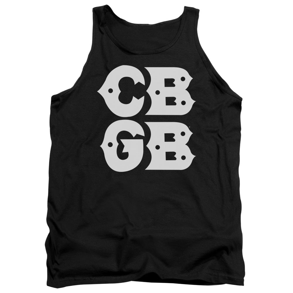 Cbgb/stacked Logo-adult Tank-black
