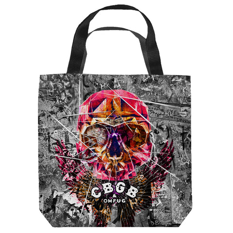 CBGB-FLYING SKULL - TOTE BAG - 18X18