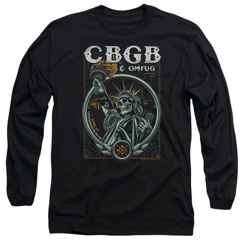 Cbgb/liberty Skull-l/s Adult 18/1-black