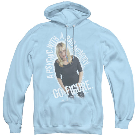 Medium/go Figure - Adult Pull-over Hoodie - Light Blue
