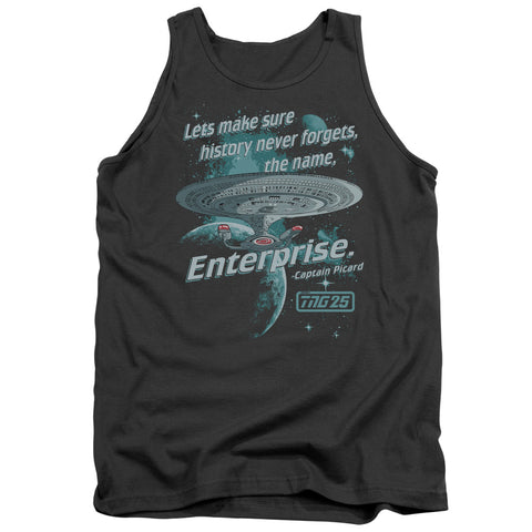 Star Trek/never Forget - Adult Tank - Charcoal