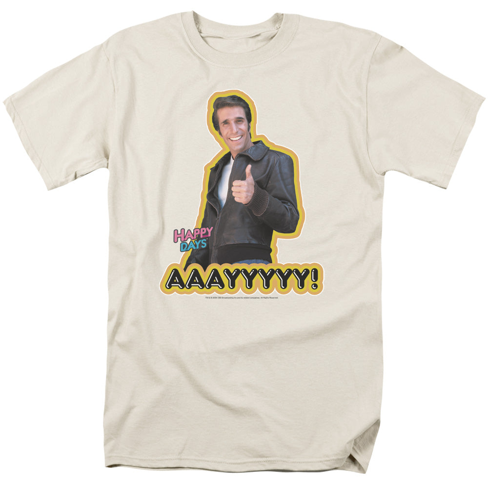 Happy Days/aaayyyyy - S/s Adult 18/1 - Sand