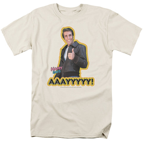 Happy Days/aaayyyyy - S/s Adult 18/1 - Sand