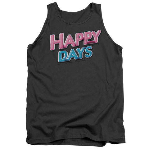 Happy Days/happy Days Logo - Adult Tank - Charcoal
