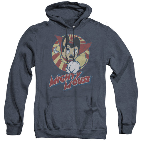 Mighty Mouse/the One The Only - Adult Heather Hoodie - Navy